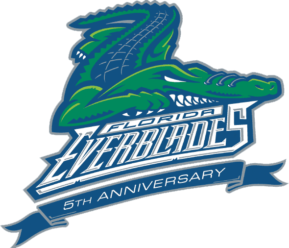 Florida Everblades 2003 Anniversary Logo iron on heat transfer